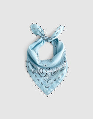 Beaded Bandana in Cotton Blend FROSTED SKY