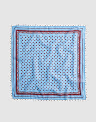 Beaded Bandana in Cotton Blend RETRO BLUE