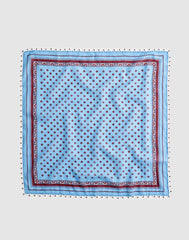 Beaded Bandana in Cotton Blend RETRO BLUE