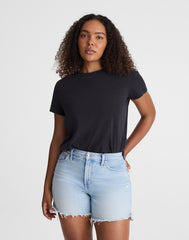 The Curvy Perfect Vintage Mid-Length Short in Foster Wash FOSTER WASH