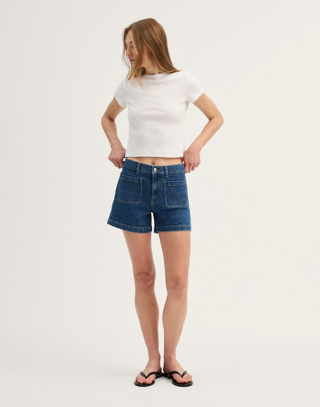 The Emmy Denim Short MARINA BLUE