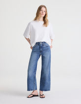 The Tall Wide-Leg Crop Jean in Super Stretch Denim ONEIDA WASH