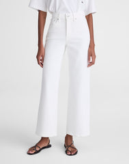 The Wide-Leg Crop Jean in Super Stretch Denim TILE WHITE