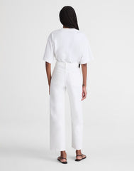 The Wide-Leg Crop Jean in Super Stretch Denim TILE WHITE
