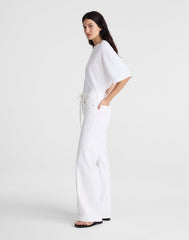 The Ultimate Wide-Leg Jean in Tile White TILE WHITE