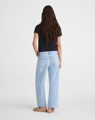 Short Low-Slung Baggy Crop Jeans in Foster Wash FOSTER WASH