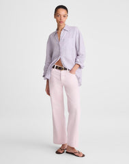 Low-Slung Baggy Crop Jeans MARBLE LILAC