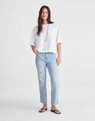 The Short Longline Straight Crop Jean in Foster Wash FOSTER WASH
