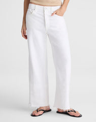 Low-Slung Baggy Crop Jeans in Tile White TILE WHITE