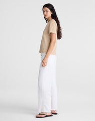 Low-Slung Baggy Crop Jeans in Tile White TILE WHITE
