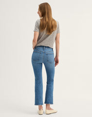 The Flare Crop Jean in Super Stretch Denim MIDVALE WASH