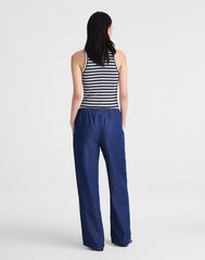 Airy Denim Pull-On Pants NOSTALGIC BLUE