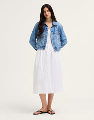 Denim Trucker Jacket WORN MID INDIGO