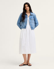 Denim Trucker Jacket WORN MID INDIGO