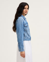 Denim Trucker Jacket WORN MID INDIGO
