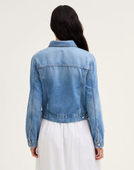 Denim Trucker Jacket WORN MID INDIGO