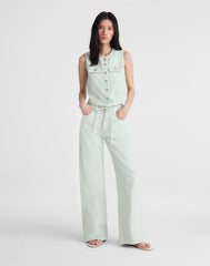 Madewell x Shopbop Airy Denim Crop Vest STORIED SEA