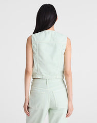 Madewell x Shopbop Airy Denim Crop Vest STORIED SEA