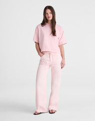 Madewell x Shopbop Boxy Crop Tee in Allday Jersey DREAMY PINK