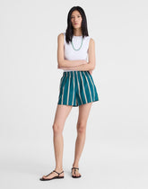 Madewell x Shopbop Pull-On Shorts in Poplin DEEP LAGOON STRIPE