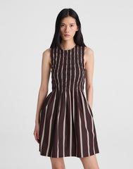 Madewell x Shopbop Melody Smocked Mini Dress BURNT COCOA