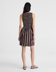 Madewell x Shopbop Melody Smocked Mini Dress BURNT COCOA