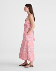 Madewell x Shopbop Smocked Halter Midi Dress CORAL BLOOM