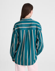 Madewell x Shopbop Easy Shirt in Poplin DEEP LAGOON STRIPE