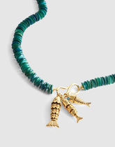 Madewell x Shopbop Beaded Fish Statement Necklace DEEP LAGOON