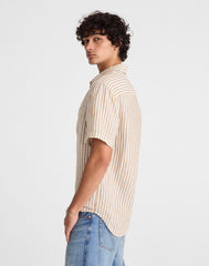 The Allday Short-Sleeve Shirt in Linen GOLDEN KHAKI