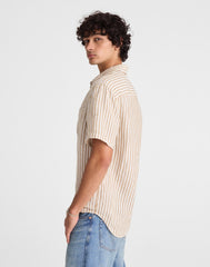 The Allday Short-Sleeve Shirt in Linen GOLDEN KHAKI