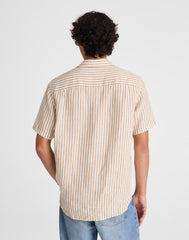 The Allday Short-Sleeve Shirt in Linen GOLDEN KHAKI