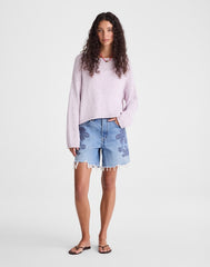 Boatneck Pullover Sweater MARBLE LILAC
