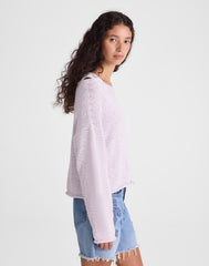 Boatneck Pullover Sweater MARBLE LILAC