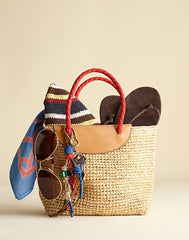 The Woven Mini Tote FESTIVAL RED MULTI