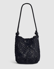Open-Weave Tote TRUE BLACK