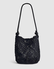 Open-Weave Tote TRUE BLACK