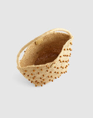 The Handwoven Shoulder Bag NATURAL BEADED MULTI