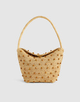 The Handwoven Shoulder Bag NATURAL BEADED MULTI