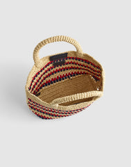 The Straw Mini Tote RED NAVY STRIPE