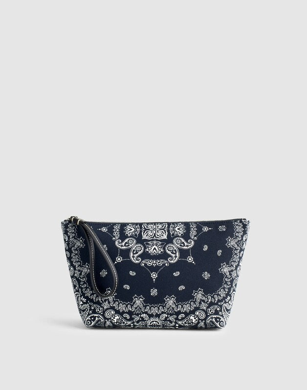 Bandana-Print Zip Pouch CLASSIC NAVY MULTI