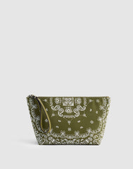 Bandana-Print Zip Pouch CLASSIC OLIVE