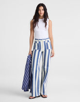 The Short Emmy Wide-Leg Pant WATERFALL STRIPE