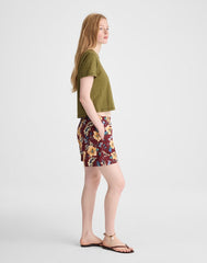 Pull-On Drawstring Boardshorts DUSTY MERLOT