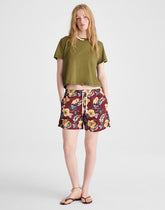Pull-On Drawstring Boardshorts DUSTY MERLOT