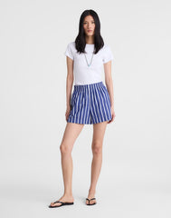 Pull-On Shorts in Poplin COOL NAVY