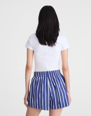 Pull-On Shorts in Poplin COOL NAVY