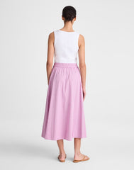 Midi Circle Skirt in Poplin WARM WISTERIA