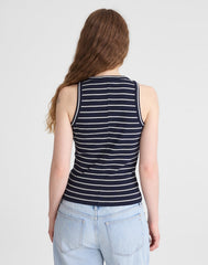 The Essential Tank in Utility Rib CLASSIC NAVY