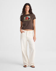 The Relaxed Baby Tee in Vintage Jersey TROPICAL GRAPHIC PRINT